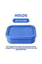Silicone Lunch Box - 3 Grid, BPA free - blue - 3