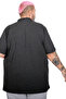 Mode XL Large Size Men's Classic Pique Polo Neck T-Shirt with Pockets 20550 Anthracite - 4
