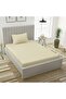 Single Bed Sheet Set 160×240cm with 1 Pillowcase 50×75cm 100% Microfiber Sateen Stripe Flat Sheet