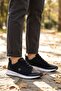Black Men's Sports Shoes - Comfortable Sole Casual Walking Shoes - 2