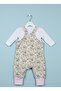 Baby Girl Rabbit Holiday Salopet Badi Set 23389 - 5