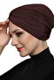 Cross-Strapped Brown Instant Turban Hijab Pool Cap Suitable for Medical Use - 5