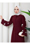 Sleeve Embellished Abaya Modest Wear Women's Ferace Dress - 3