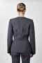 Zero Collar Single Button Sports Women's Jacket - Smoked - 1190100 - 5