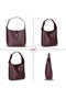 Classic Genuine Leather Women's Shoulder Bag – Azura - Burgundy Color, Suitable for Every Combination - 2