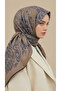 Lavinia Patterned 120*120 cm Cotton Scarf - 5