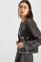 Sequin and Embroidery Detailed Skirt Jacket Denim Two-Piece Set Gray 9388-Tk - 6