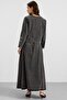Sequin and Embroidery Detailed Skirt Jacket Denim Two-Piece Set Gray 9388-Tk - 8