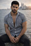 Slim Fit Short Sleeve Lapel Collar Summer Men's Shirt - 2