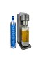 bubblebro Versa Soda Maker Starter Kit (1L BPA-Free Bottle & 60L CO2 Cylinder) - Metallic Grey