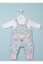 Baby Girl Rabbit Holiday Salopet Badi Set 23389 - 2
