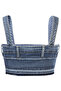 Women All Covered-up Denim Bralette in Blue - 7