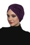 Cross Boucle Purple Ready-To-Wear Turban Hijab Pool Cap Suitable for Medical Use