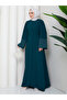 Stone-Embellished Sleeve Abaya Modest Wear Women's Ferace Dress - 4