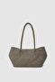 Terra Touch Knitted Patterned Soft Suede Textured Makeup Bag Mink Women's Shopper Shoulder Bag - 2