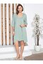 Imissi Lace Nightgown Dressing Gown Pajama Set - Green