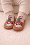 Çarık Socks, Genuine Leather, Baby Kids Booties, Non-Slip Sole