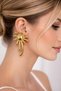 Luma Yellow Steel Sun Design Nail Earrings - Large Size Women's Earrings