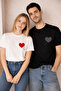 14 February Double Combination T-Shirt Valentine's Day Valentine's Day Price for 2 Unisex Heart Cable Printed