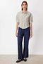 Gathered Sleeve Short Sleeve Shirt - 4