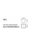 Wall Hung Basin Black 901, Ceramic Sanitary Ware for Modern Bathrooms, Space-Saving Design - 2