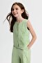 8-14 Years Fancy Aria Girls' Set-Green - 4