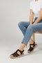 Women's Nubuck Genuine Leather Full Orthopedic Soft Sole Sandals - 5