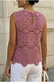 Dusty Rose Crochet Sleeveless Blouse - 2