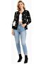 Women’s Black Knit Cardigan with Heart Pattern - 2