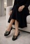 ✨   Patent Leather Women's Ballerina Shoes with Gold Buckle – Stylish and Classic Design - 2
