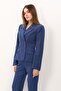 Men's Collared Buttoned Women's Jacket-Indigo - 1196100 - 2