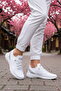 White Mesh Lightweight Flexible Lace-Up Men's Sports Shoes Bst-646 m - 5