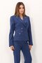 Men's Collared Buttoned Women's Jacket-Indigo - 1196100 - 3
