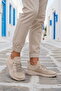 Beige Mesh Lightweight Flexible Lace-Up Men's Sports Shoes Bst-646 m - 4
