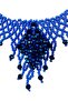 - Hülya 6683 3540 Handmade Crystal Bead Stylish Knitted Necklace Blue - 3