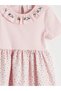 Nevaa Collection Pink Floral Embroidered Girls' Ruffle Dress - 3