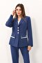Garnili Men's Collar Model Women's Jacket-Indigo - 1193100 - 2