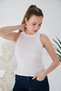 Women's Premium Fabric Zargo Model Fitted/Slim Fit Wide Ribbed Halter Neck Ribbed Crop Blouse - 2