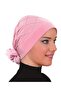 Luxury Ribbed Back Chiffon Accessory Powder Ready Turban Hijab Bonnet Suitable for Medical Use