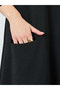 Women Black A-Line Maxi Dress with 3/4 Sleeves - 4