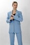 Oversize Single Button Classic Women's Jacket - Sky Blue - 1197100 - 4