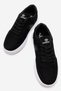 Linen Men's Shoes with Tied Straps; Black and White - 6