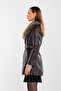 Women's Genuine Leather Brown Leather Coat - 2