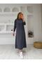 Modal Textured Long-Sleeved Dress - 2