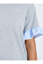 Women Grey Ruffled Trim T-Shirt - 3