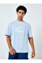 Men Blue Graphic Print Oversized T-Shirt - 3