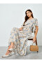 Women Floral Print Bell A-Line Maxi Dress
