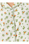 Women Floral Printed Short Sleeve Shirt and Pyjama Set - 3