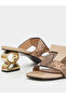 Women Snake Skin Print Mid-Heel Sandals - 3