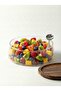Acacia Lid Glass Presentation Bowl 19 cm Dessert Presentation Bowl, Yogurt Presentation Bowl - 4